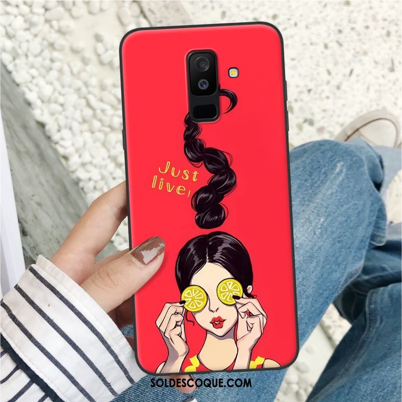 Coque Samsung Galaxy A6+ Téléphone Portable Étoile Rouge Tout Compris Étui Housse Pas Cher