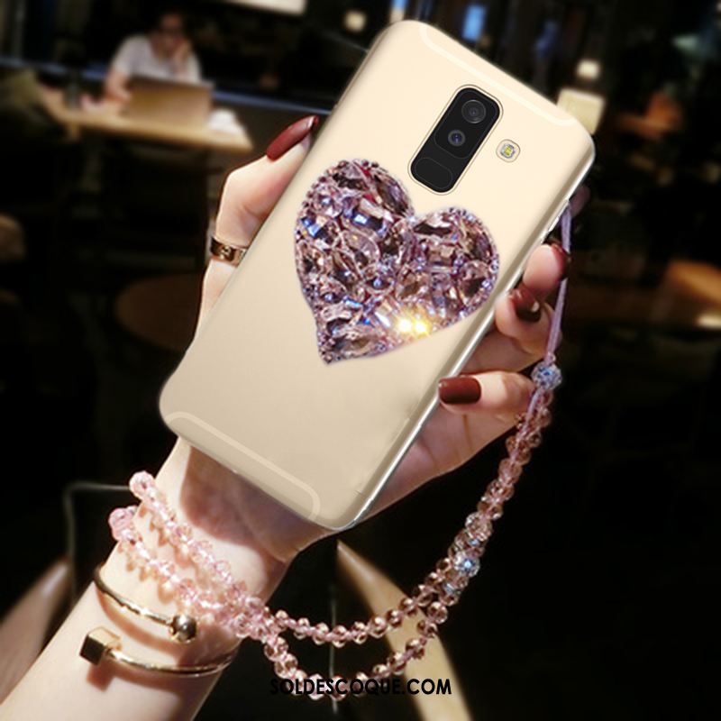 Coque Samsung Galaxy A6+ Étoile Amour Téléphone Portable Ornements Suspendus Strass Soldes