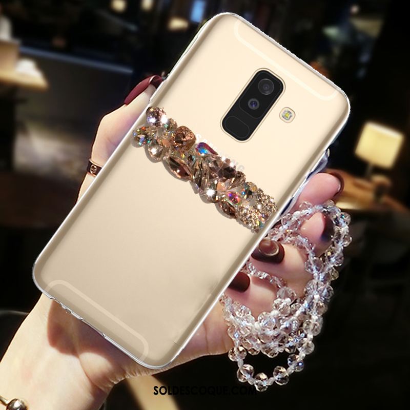 Coque Samsung Galaxy A6+ Étoile Amour Téléphone Portable Ornements Suspendus Strass Soldes