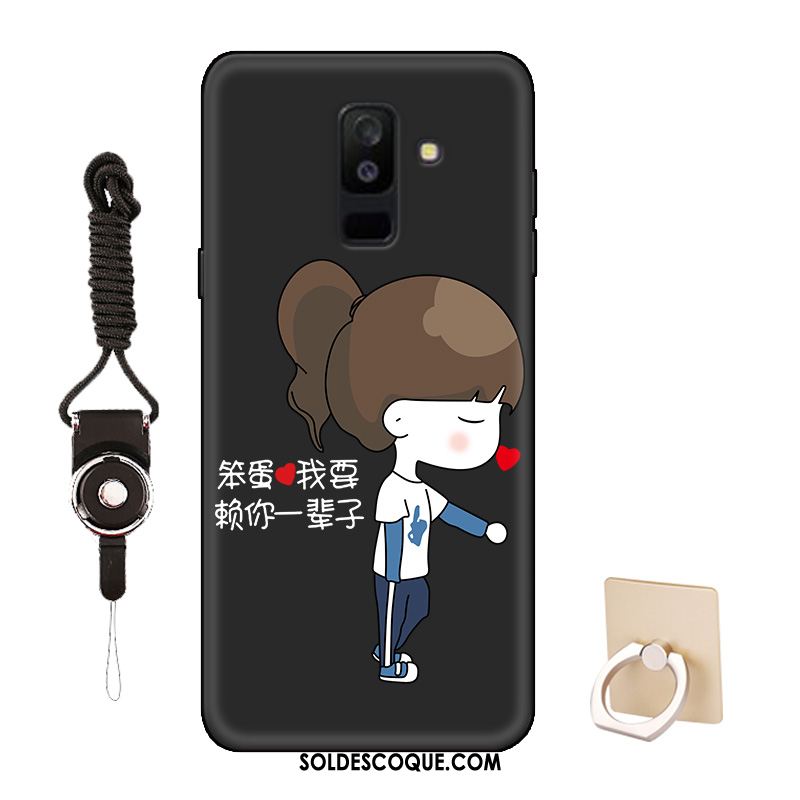 Coque Samsung Galaxy A6+ Étoile Délavé En Daim Dessin Animé Silicone Protection Pas Cher