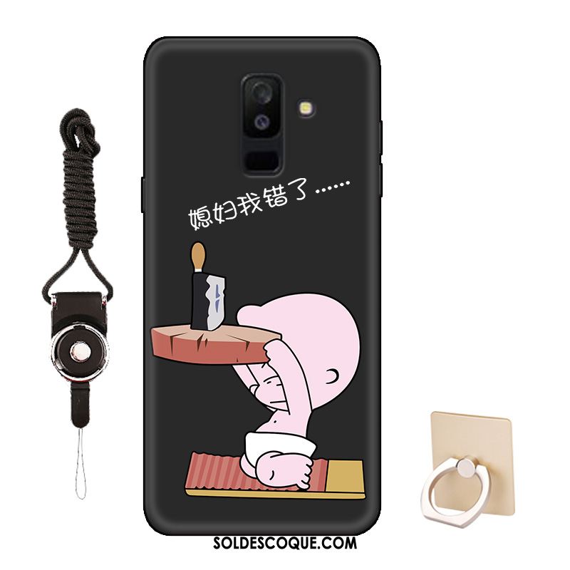 Coque Samsung Galaxy A6+ Étoile Délavé En Daim Dessin Animé Silicone Protection Pas Cher