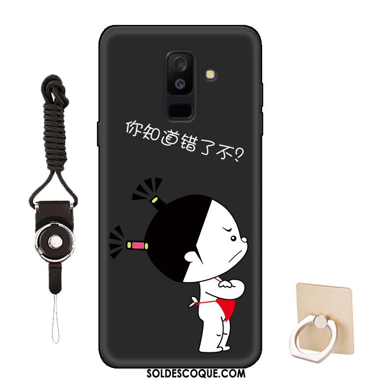 Coque Samsung Galaxy A6+ Étoile Délavé En Daim Dessin Animé Silicone Protection Pas Cher