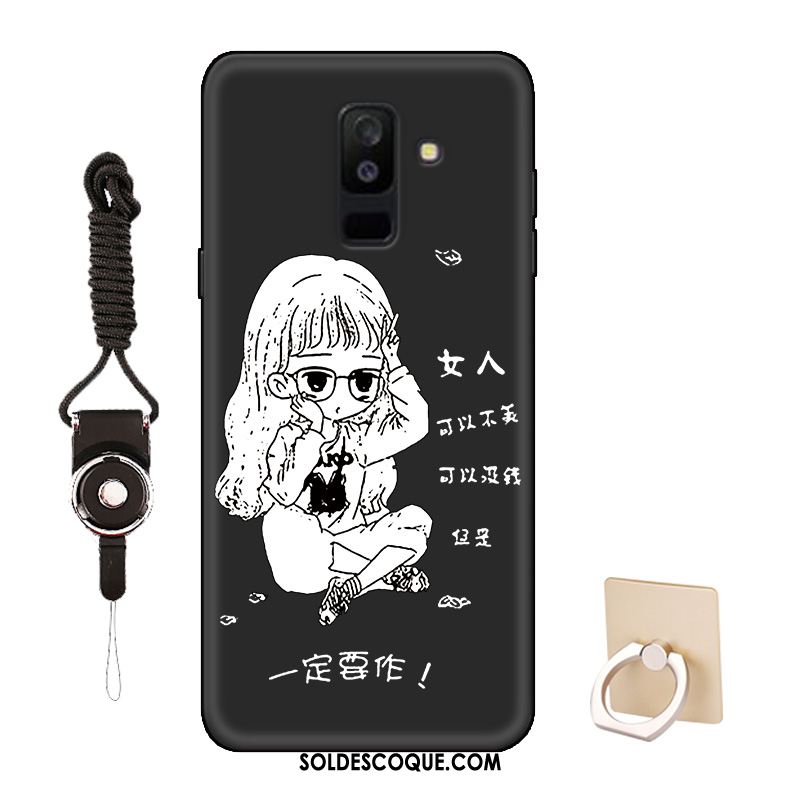 Coque Samsung Galaxy A6+ Étoile Délavé En Daim Dessin Animé Silicone Protection Pas Cher