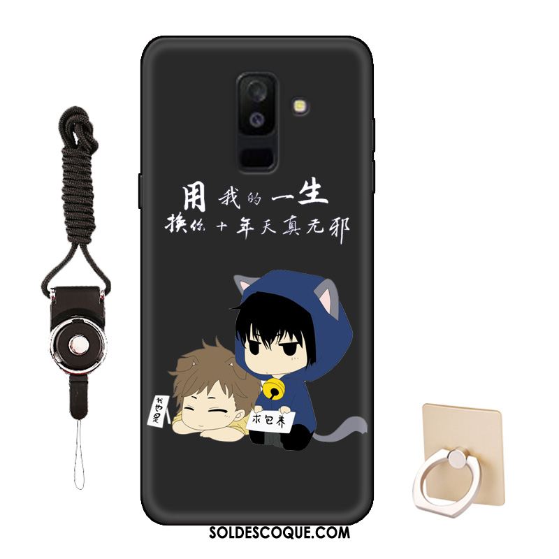 Coque Samsung Galaxy A6+ Étoile Délavé En Daim Dessin Animé Silicone Protection Pas Cher