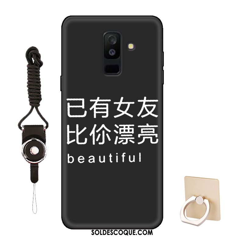 Coque Samsung Galaxy A6+ Étoile Délavé En Daim Dessin Animé Silicone Protection Pas Cher