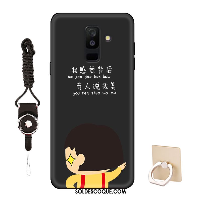 Coque Samsung Galaxy A6+ Étoile Délavé En Daim Dessin Animé Silicone Protection Pas Cher