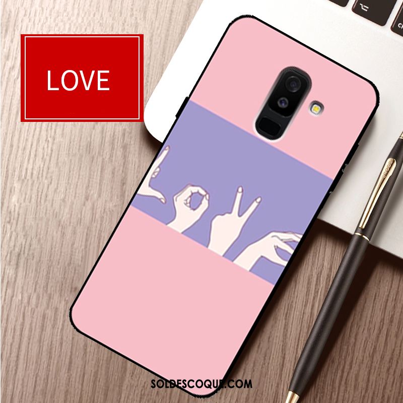 Coque Samsung Galaxy A6+ Étoile Incassable Tendance Protection Rose En Vente