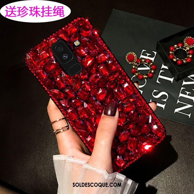 Coque Samsung Galaxy A6 Étoile Rose Protection Téléphone Portable Strass En Ligne