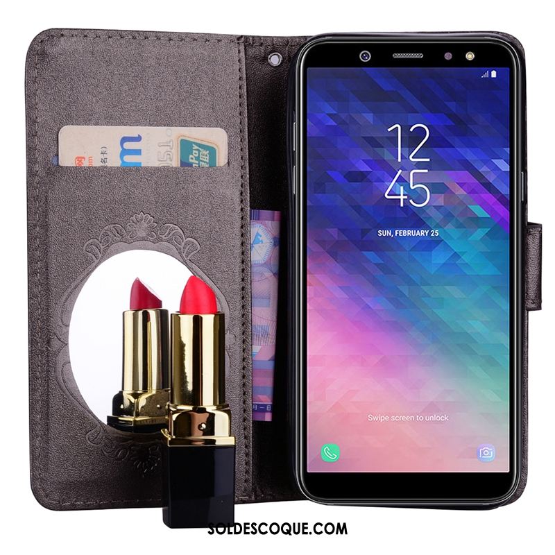 Coque Samsung Galaxy A6+ Étoile Téléphone Portable Étui En Cuir Tendance Carte En Vente