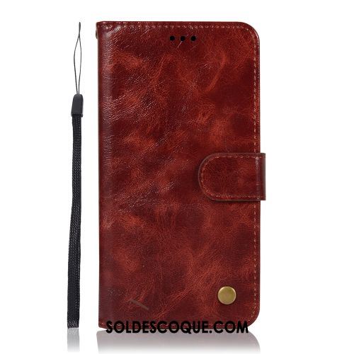 Coque Samsung Galaxy A6+ Étui En Cuir Portefeuille Vintage Protection Téléphone Portable En Vente