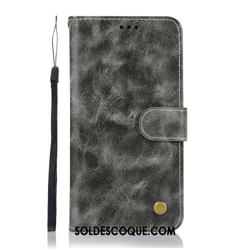 Coque Samsung Galaxy A6+ Étui En Cuir Portefeuille Vintage Protection Téléphone Portable En Vente