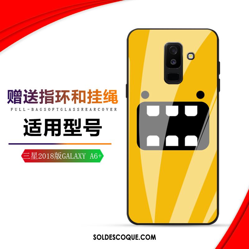 Coque Samsung Galaxy A6 Étui Tendance Dessin Animé Verre Étoile Soldes