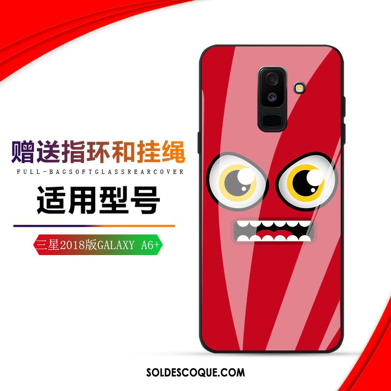 Coque Samsung Galaxy A6 Étui Tendance Dessin Animé Verre Étoile Soldes