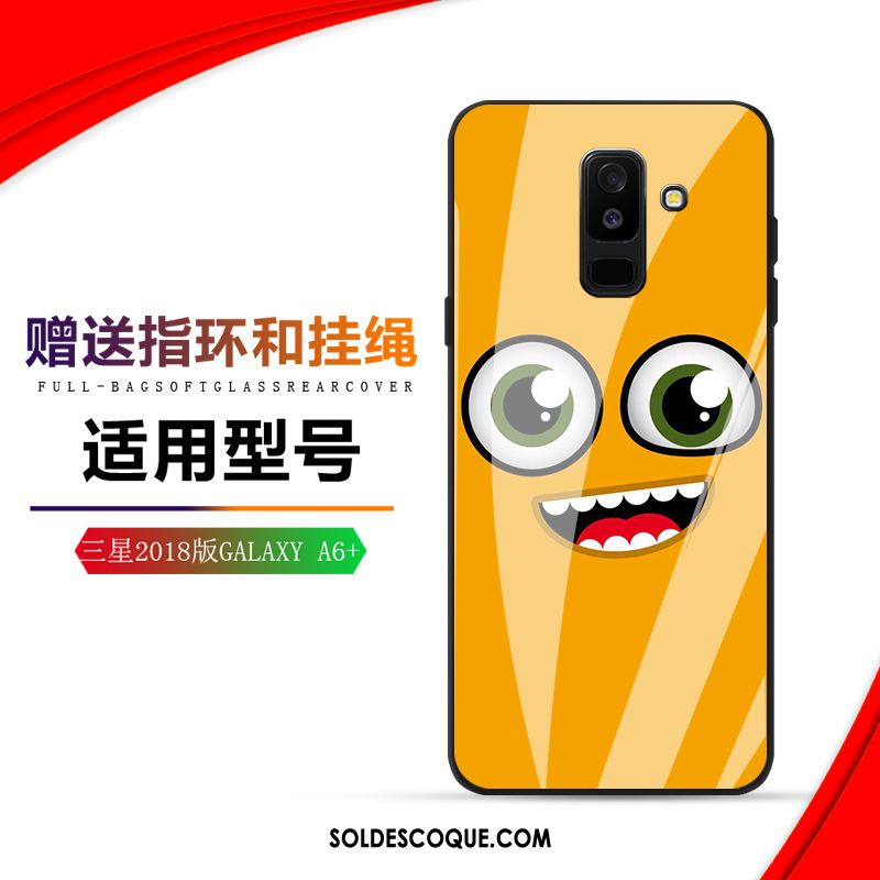 Coque Samsung Galaxy A6 Étui Tendance Dessin Animé Verre Étoile Soldes