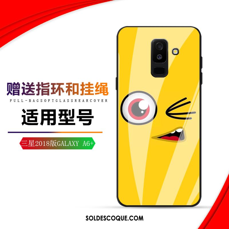 Coque Samsung Galaxy A6 Étui Tendance Dessin Animé Verre Étoile Soldes