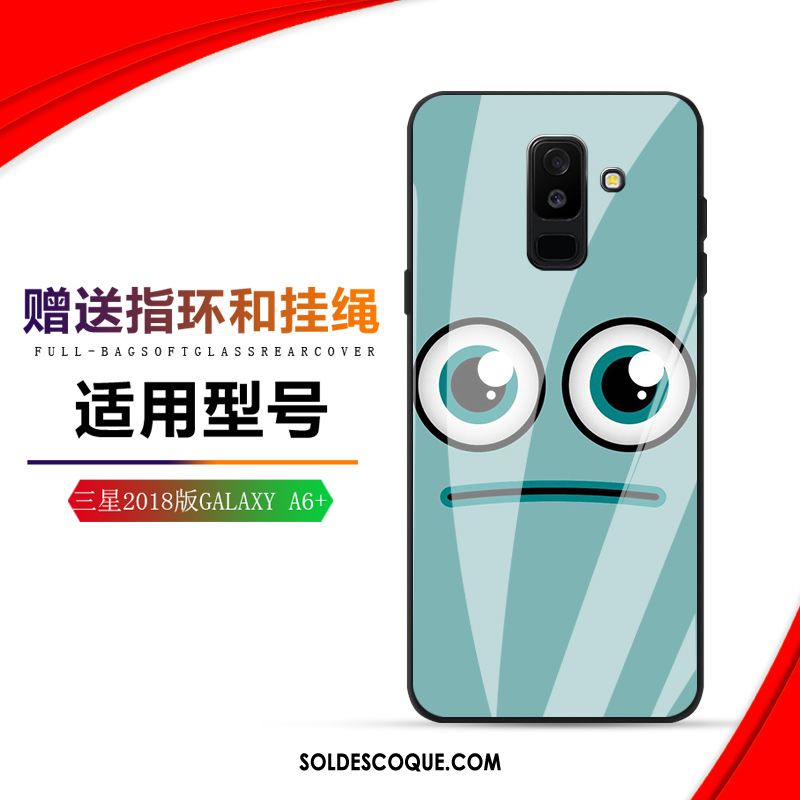 Coque Samsung Galaxy A6 Étui Tendance Dessin Animé Verre Étoile Soldes