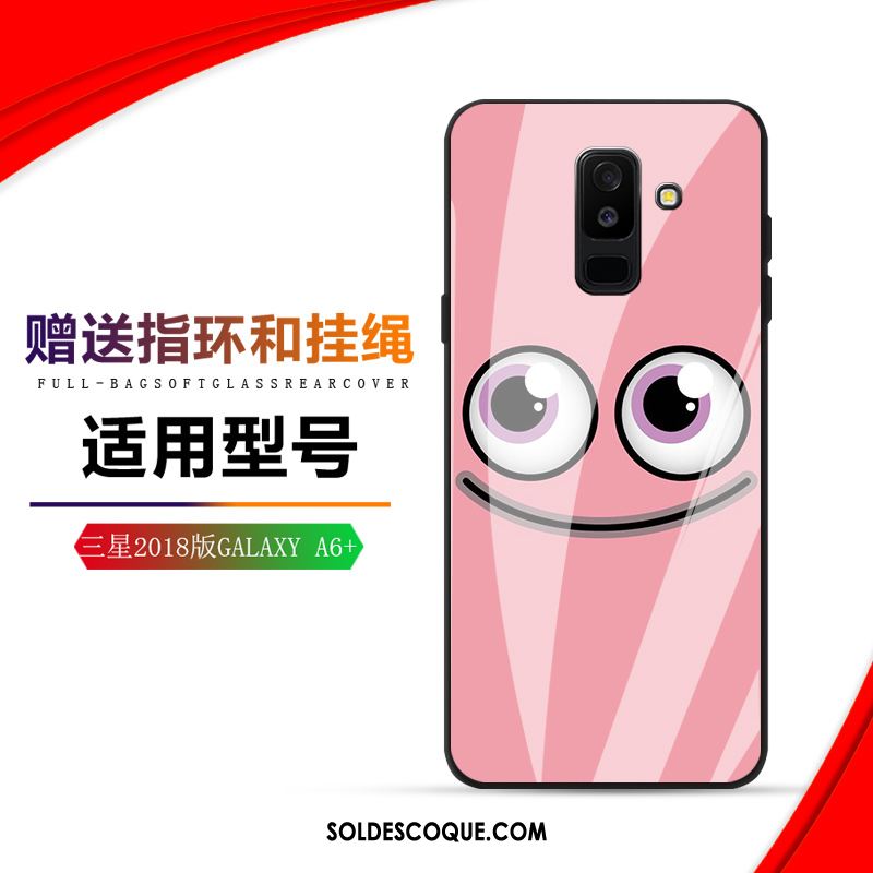 Coque Samsung Galaxy A6 Étui Tendance Dessin Animé Verre Étoile Soldes