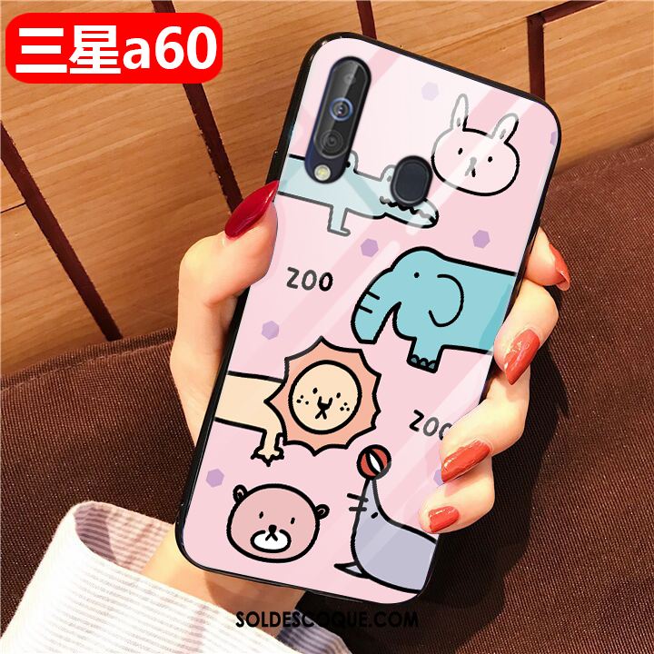 Coque Samsung Galaxy A60 Incassable Rose Étui Silicone Étoile Soldes