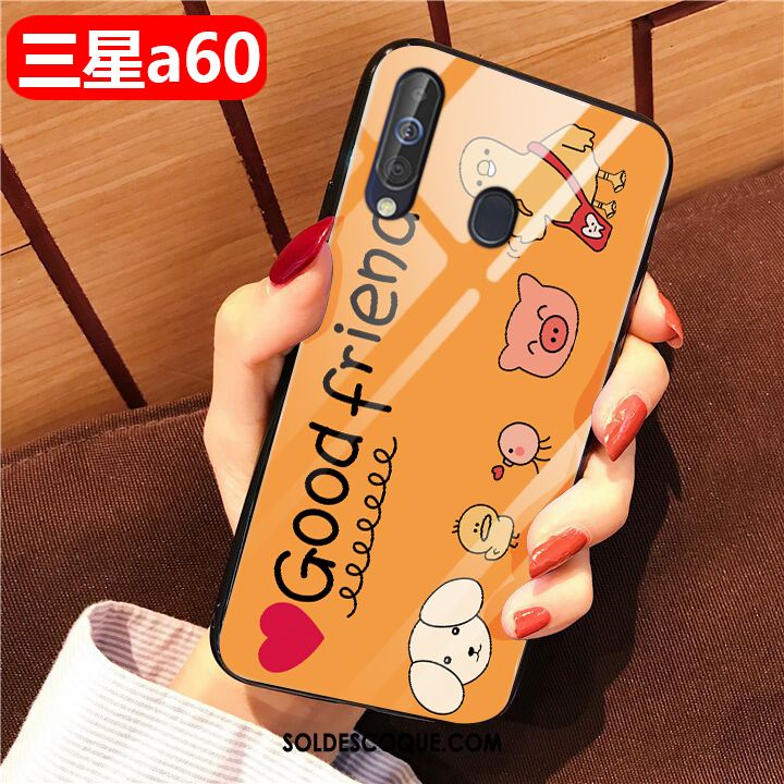 Coque Samsung Galaxy A60 Incassable Rose Étui Silicone Étoile Soldes