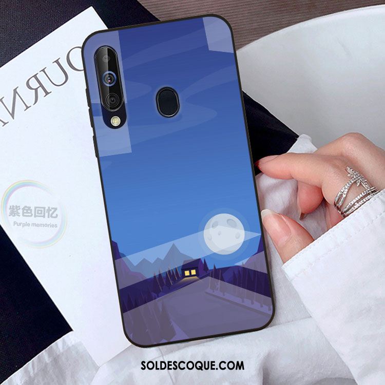 Coque Samsung Galaxy A60 Personnalité Noir Créatif Verre Miroir Pas Cher