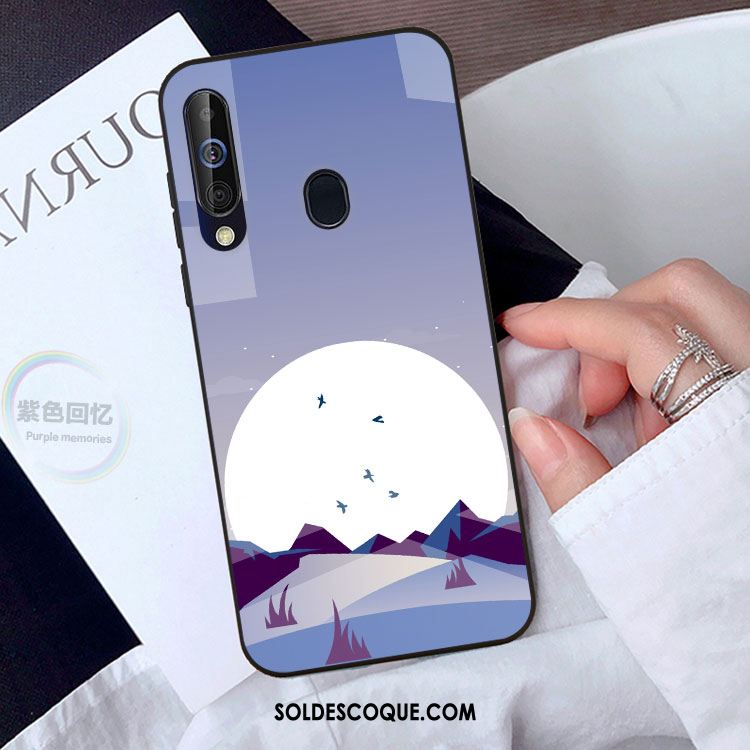 Coque Samsung Galaxy A60 Personnalité Noir Créatif Verre Miroir Pas Cher