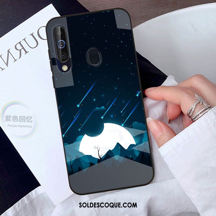 Coque Samsung Galaxy A60 Personnalité Noir Créatif Verre Miroir Pas Cher