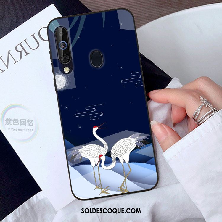 Coque Samsung Galaxy A60 Personnalité Noir Créatif Verre Miroir Pas Cher