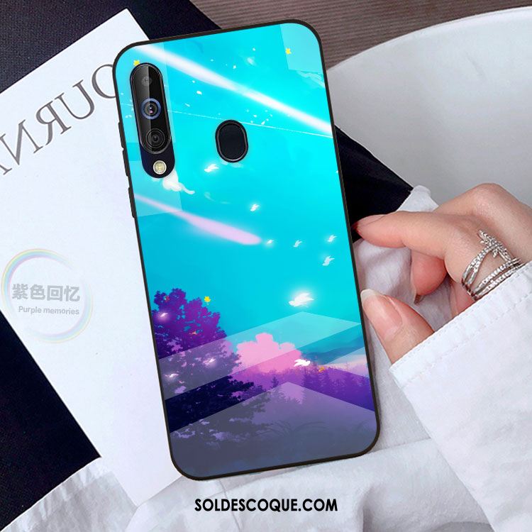 Coque Samsung Galaxy A60 Personnalité Noir Créatif Verre Miroir Pas Cher