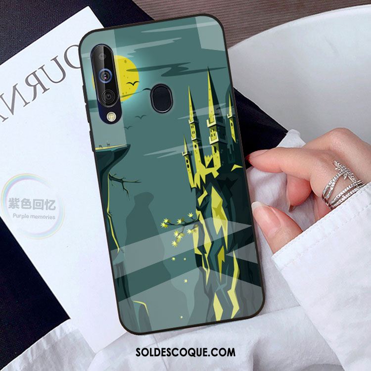 Coque Samsung Galaxy A60 Personnalité Noir Créatif Verre Miroir Pas Cher