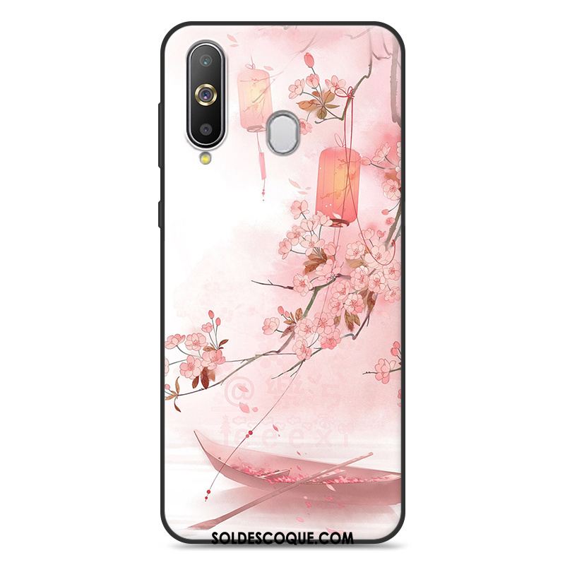 Coque Samsung Galaxy A60 Style Chinois Téléphone Portable Art Gris Vent Housse En Vente