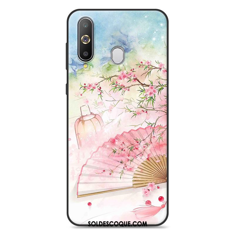 Coque Samsung Galaxy A60 Style Chinois Téléphone Portable Art Gris Vent Housse En Vente