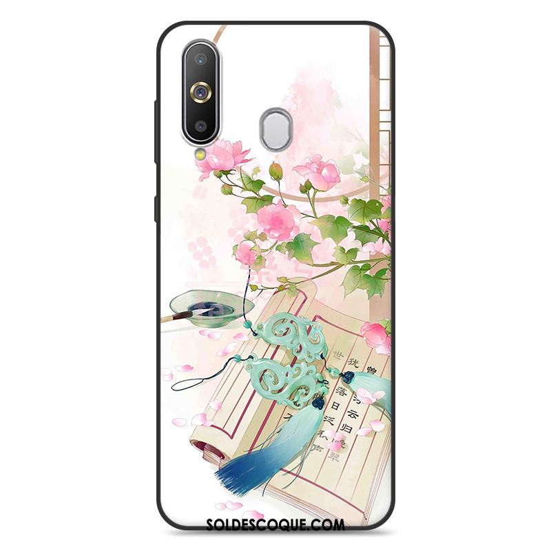 Coque Samsung Galaxy A60 Style Chinois Téléphone Portable Art Gris Vent Housse En Vente