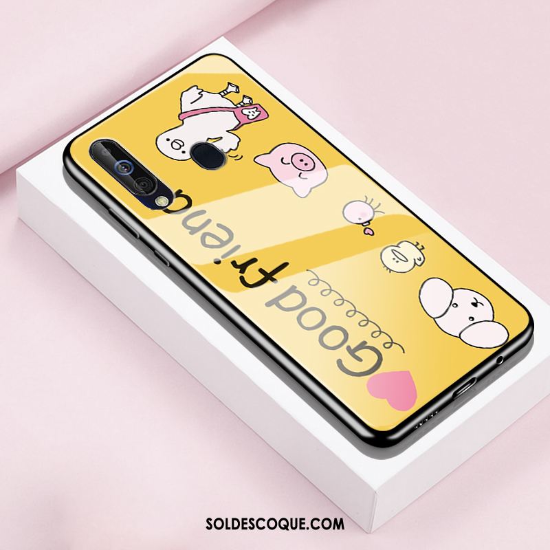 Coque Samsung Galaxy A60 Téléphone Portable Verre Étoile Créatif Étui Soldes