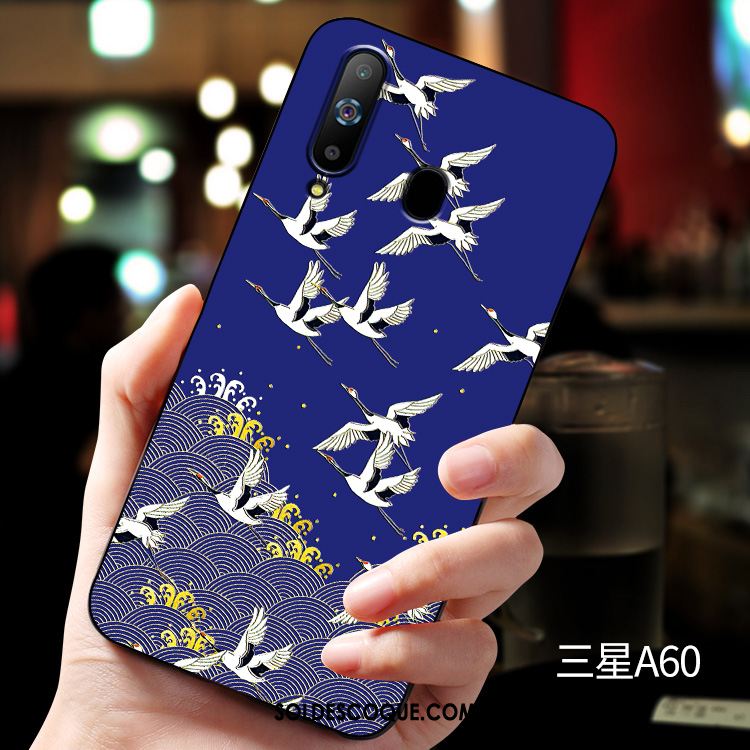 Coque Samsung Galaxy A60 Téléphone Portable Étui Incassable Silicone Gaufrage Soldes