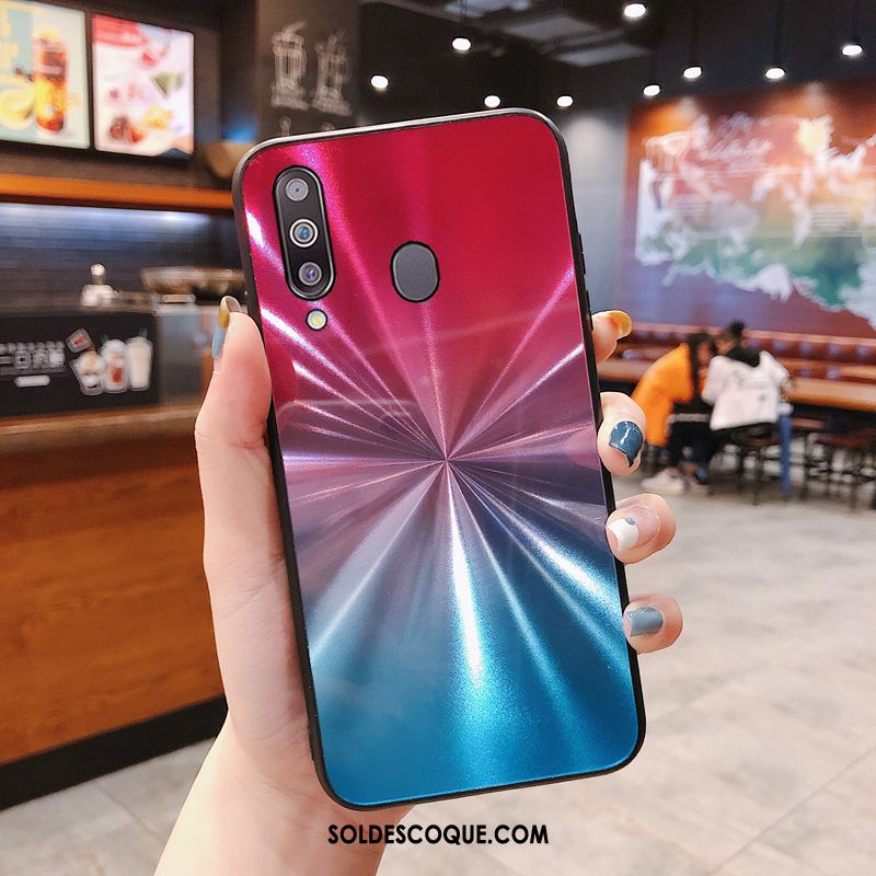 Coque Samsung Galaxy A60 Étoile Très Mince Net Rouge Étui Silicone Pas Cher