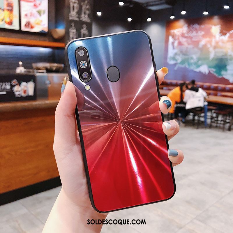 Coque Samsung Galaxy A60 Étoile Très Mince Net Rouge Étui Silicone Pas Cher