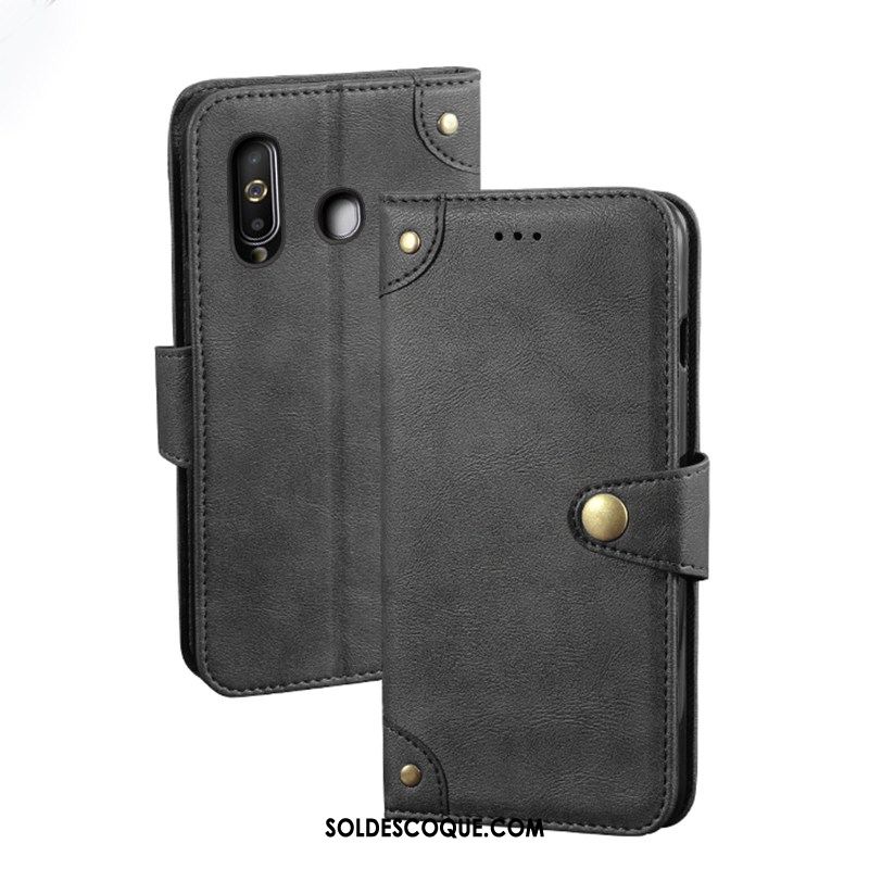 Coque Samsung Galaxy A60 Étui Créatif Rouge Étoile Étui En Cuir Soldes