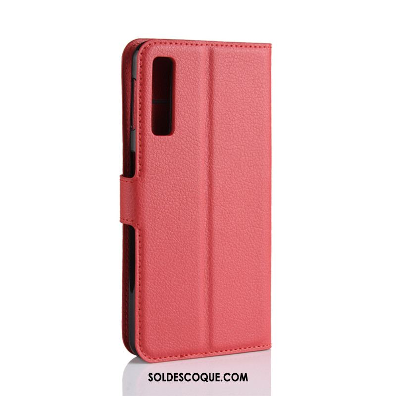 Coque Samsung Galaxy A7 2018 Bleu Téléphone Portable Protection Étui En Cuir Fluide Doux Pas Cher