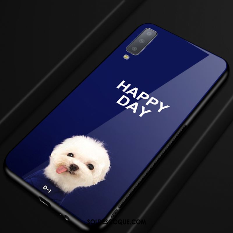 Coque Samsung Galaxy A7 2018 Créatif Charmant Incassable Bleu Difficile En Vente