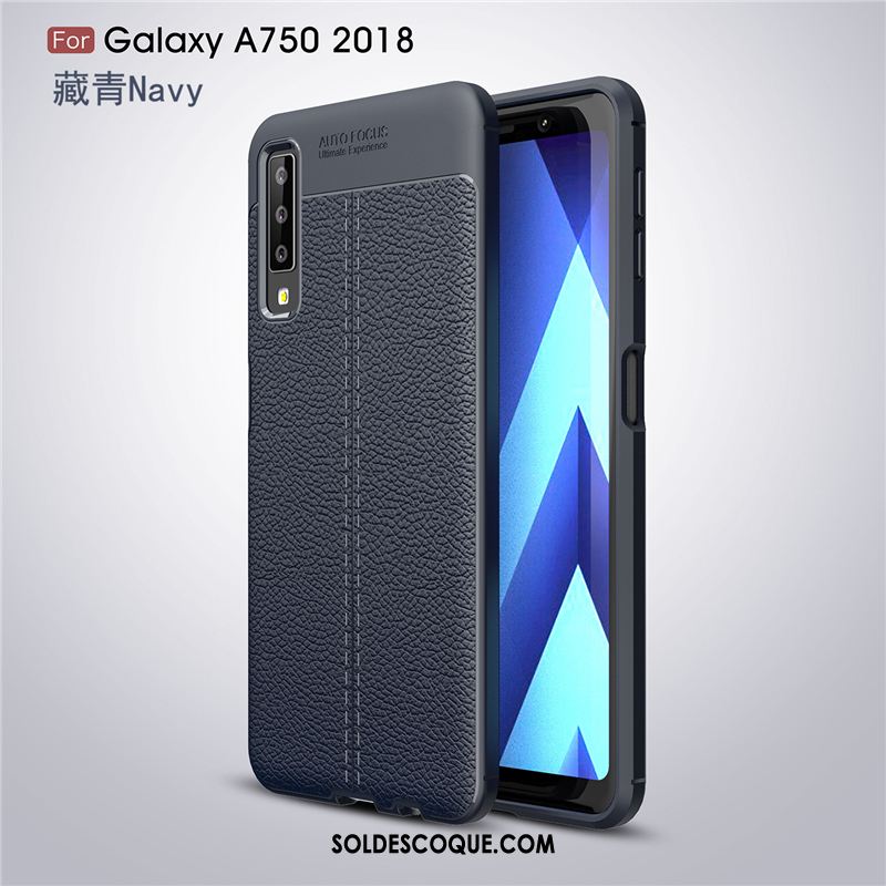 Coque Samsung Galaxy A7 2018 Créatif Noir Modèle Fleurie Étoile Tendance En Ligne