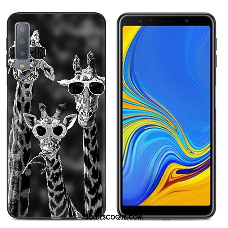 Coque Samsung Galaxy A7 2018 Multicolore Protection Incassable Créatif Peinture Soldes