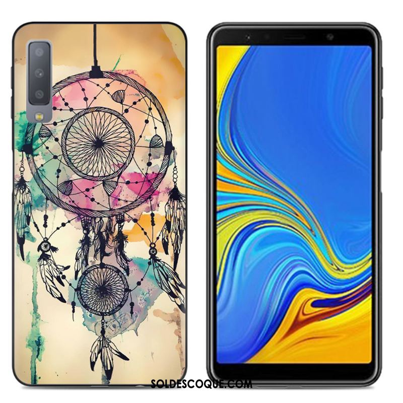 Coque Samsung Galaxy A7 2018 Multicolore Protection Incassable Créatif Peinture Soldes