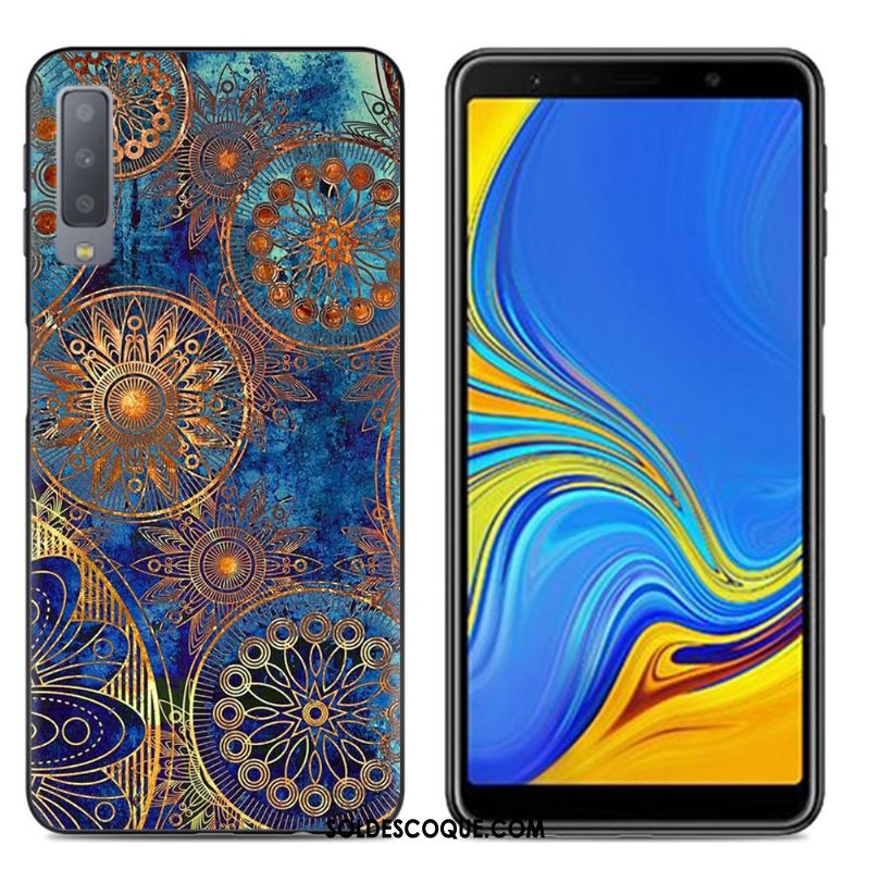 Coque Samsung Galaxy A7 2018 Multicolore Protection Incassable Créatif Peinture Soldes