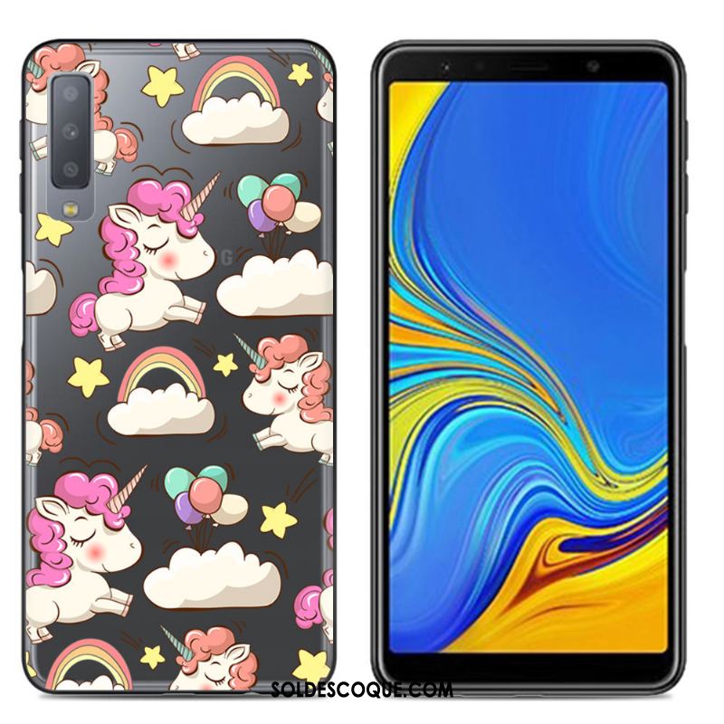 Coque Samsung Galaxy A7 2018 Multicolore Protection Incassable Créatif Peinture Soldes