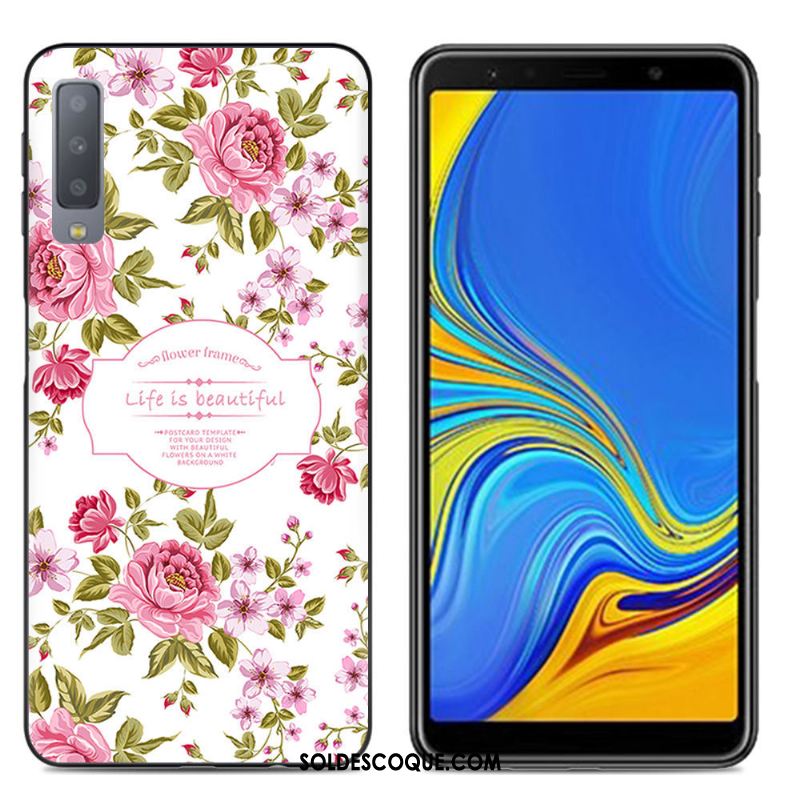 Coque Samsung Galaxy A7 2018 Multicolore Protection Incassable Créatif Peinture Soldes