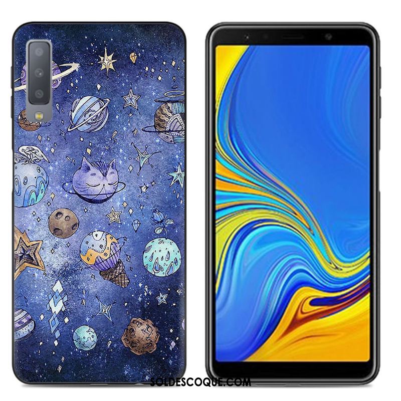 Coque Samsung Galaxy A7 2018 Multicolore Protection Incassable Créatif Peinture Soldes
