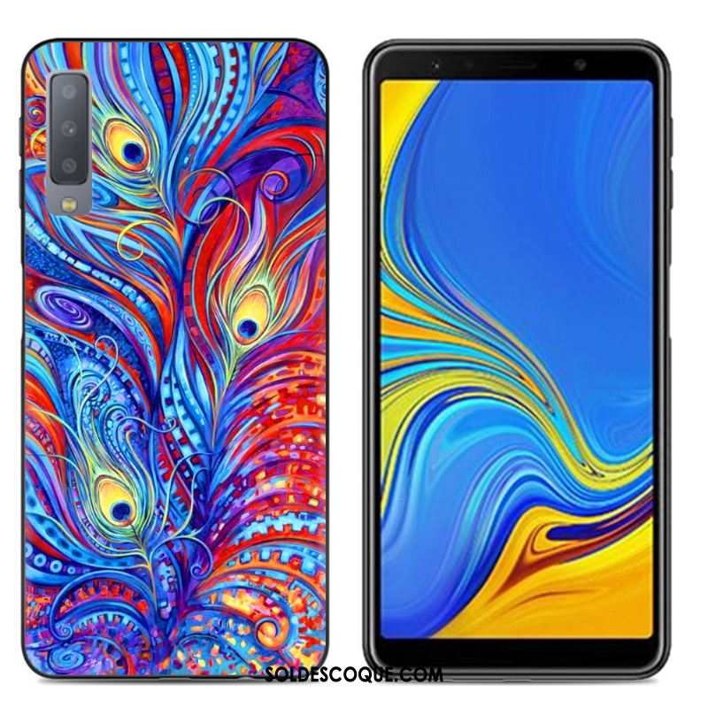 Coque Samsung Galaxy A7 2018 Multicolore Protection Incassable Créatif Peinture Soldes