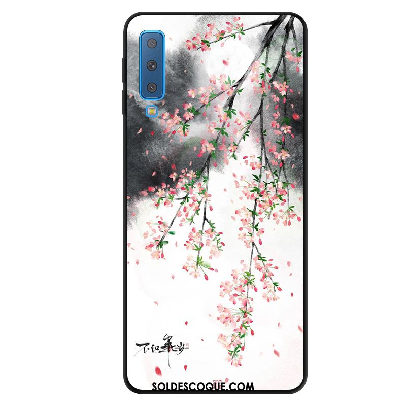 Coque Samsung Galaxy A7 2018 Protection Bleu Téléphone Portable Étoile Dessin Animé Pas Cher