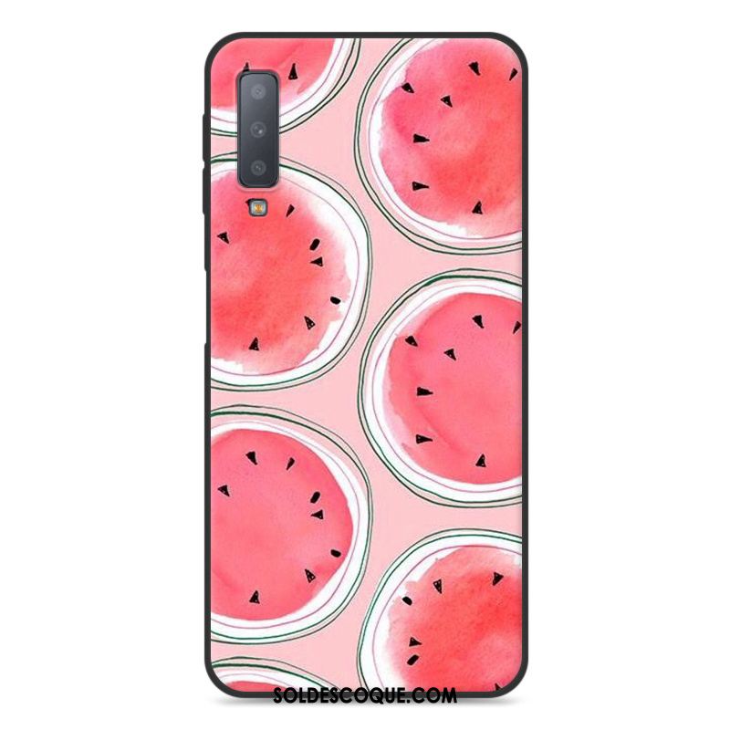 Coque Samsung Galaxy A7 2018 Protection Incassable Bleu Dessin Animé Fluide Doux Soldes