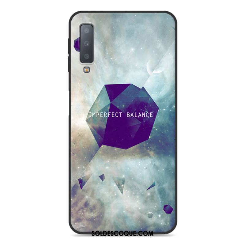 Coque Samsung Galaxy A7 2018 Protection Incassable Bleu Dessin Animé Fluide Doux Soldes